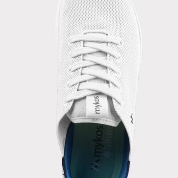MYKOS  MEN'S" WILSON" WHITE/NAVY SOFT FOLD DOWN  HEEL SNEAKER.  Style: MM2503 - Picture 4 of 5